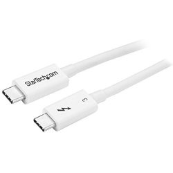 Startech.com Thunderbolt 3 Cable - 1 Ft 0.5M - White - 4K 60HZ - 40GBPS - Passive - Thunderbolt Cable - USB Type C Charger