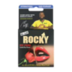 Rocky Rose Flavoured Studded Condoms 3 Pack