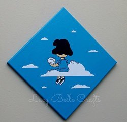 Lucy Van Pelt In The Sky With Diamonds 100% Hand Painted Onto 12X12 Canvas