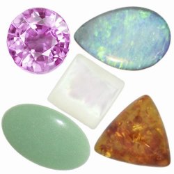 Collectors Dream 5 Different Gemstones All 100% Natural 1.55CTS In Total