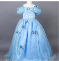 Cinderella Dress-up Costume For Girls Age 6-7