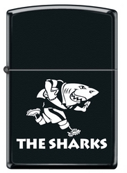 Zippo Lighter-sharks Matt Black