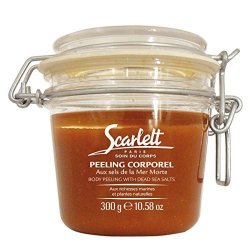 Scarlett Paris Body Peeling With Dead Sea Salts 10.58 Oz - Premium Scrub Featuring Dead Sea Salts And Fragrant Oils That Leave The Skin