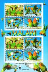 Malawi - 2009 Wwf Lovebird Birds M s Mnh Sg 1045