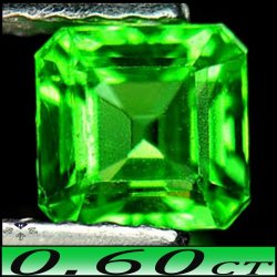0.60ct Intense Green Tsavorite Gem Vs - Unheated Stunning Square Asscher Garnet