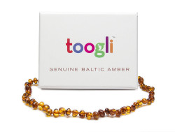 Cognac Baltic Amber Teething Necklace By Toogli Tm - Soothing Natural Pain Relief For Your Baby -...