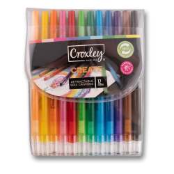 Retractable Wax Crayons 12 Colours