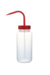 Heathrow Scientific HS120246 Wash Bottles Wide Mouth 500ML Red Pack Of 6