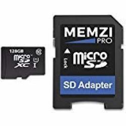 Memzi Pro 128GB Class 10 80MB S Micro Sdxc Memory Card With Sd Adapter For Sony Handycam Hdr-cx Or Hdr-pj Series Digital Camcorders