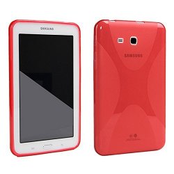 Feicuan Soft Gel X-line Tpu Case Cover For Samsung Tab E 8.0 Inch T377A T377V T377P -red