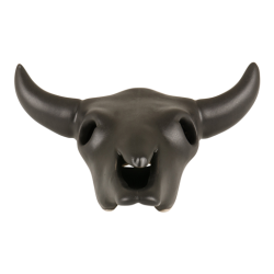 Rialheim Medium Cow Skull Matte Black 18cm