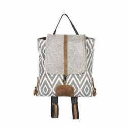 Myra Bag Artist's Impression Upcycled Canvas & Leather Backpack S-1333