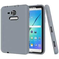 For Samsung Galaxy Tab E Lite 7.0 SM-T113 Saingace Portable Carry Shockproof Protective Case Cover Dark Gray