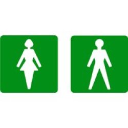 Ladies & Gents Toilet Sign 190X190MM