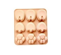 CAT Foot Mold Diy Silicone Cake Mold Muffin Ice Tray Ice Cream Mold Cookie Baking Mould Pan Pink 15.5X16.5CM