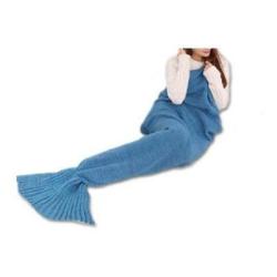 Mermaid Tail Blanket for an Adult 708 in Lake Blue