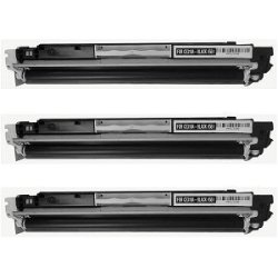 HP Compatible 126A CE310A Black Laser Toner Cartridge Mfp M175 CP1025NW 3 Pack