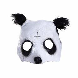 Overmal Toy Halloween Horror Grimace Zombie Mask Half Face Panda Latex Mask
