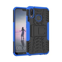 For Huawei P20 Lite Case Angella-m Tough Rugged Armor Shock-absorption Back Cover With Kickstand Case For Huawei P20 Lite 5.84" - Blue