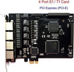 Quad Span Isdn Pri T1 E1 Card TE420E Isdn Digital Pri SS7 Supports Freepbx Asterisknow Issabel Asterisk Card PCI Express Pci-e For Voip