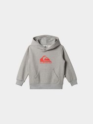 Quiksilver Boy&apos S Grey Big Logo Hooded Sweater