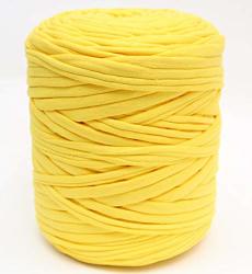 T-Shirt Yarn 130 Yards 1 1 2 Lb Bulky Yarn Jersey Yarn Fabric Yarn Recycled Yellow