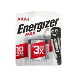 Energizer Max AAA Batteries 4 Pack