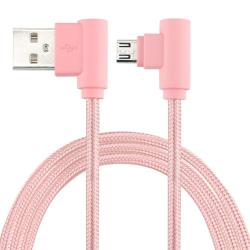 25CM USB To Micro USB Nylon Weave Style Double Elbow Charging Cable For Samsung Huawei Xiaomi...