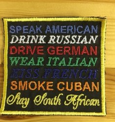 Biker Slogan "stay South African" Badge Patch