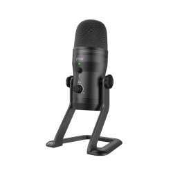 Fifine K690 Cardioid USB Multi-polar Pattern Condenser Microphone With Stand|adjustable Volume|adjustable Pattern|monitor Output - Black