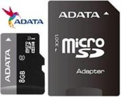 A-Data 8gb Class 10 Micro Sdhc Card + Adapter