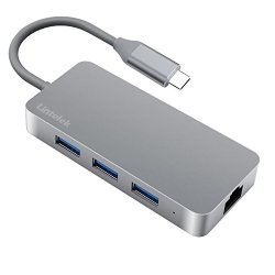 USB C Hub Lintelek Type C Hub With Ethernet 3 USB 3.0 Ports USB C Network Adapter For Macbook Pro Surface Pro Xps Google