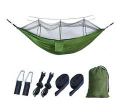 Camping Hammock With Mosquito Net - Green