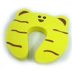 Funky Fun Foam Door Stoppers - Finger Protectors - Yellow Tiger