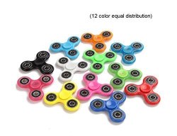 Fidget Hand Spinners 10 PC Color Bundle Bulk Edc Hand Tri-spinner Desk Toy Stress Anxiety Relief Adhd Adults Student Relax Therapy Stress Pack Combo