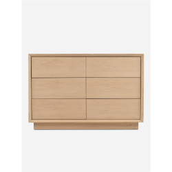 @home Haven 6 Drawer Chest Oak Natural