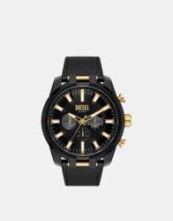 Diesel Split Advanced Black Leather Watch - One Size Fits All Black