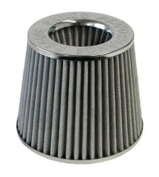 Cone Air Filter With 63mm Neck - Silver