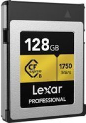 Lexar Cfexpress Professional Gold 128GB Type B Memory Card