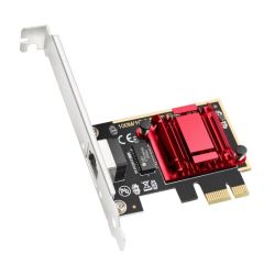 2.5GBPS PCI Express Network Adapter Black red