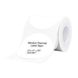 B1 B21 B3S Thermal Label 31X31MM 210 Labels Per Roll White Round
