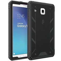 Poetic Revolution Heavy Duty Protection Hybrid Case With Screen Protector For Samsung Galaxy Tab E 8.0 2016 Black
