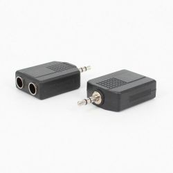 1PC 3.5MM Male To Dual 2 6.5MM Female Stereo Splitter