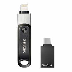 Sandisk 128GB Ixpand Flash Drive Go With Sandisk Usb-a To Usb-c Adapter - SDIX60N-128G-GZFFE