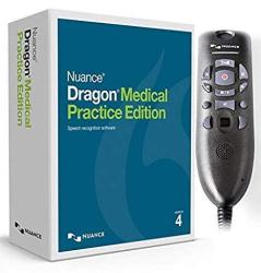 NUANCE DRAGON Medical Practice Edition 4 With Powermic III For Windows Microphone With 9 Foot Cable