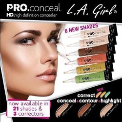 La Girl 1 Pro Conceal HD High Definition Concealer Corrector Coverage Gc 984 Toffee