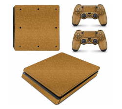 Decal Skin For PS4 Slim: Honeycomb Gold Textured