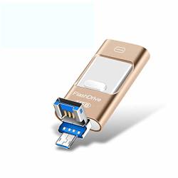 Ruicehnxi USB Flash Drive 256GB For Iphone 3-IN-1 Thumb Drive USB 3.0 Phone External Storage Memory Stick For Iphone Android PC