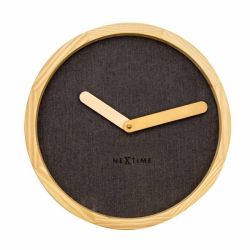 30CM Calm Wood & Fabric Wall Clock - Designed By Jette Scheib