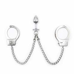 Zhangwei Bou'nd Training Six Toy For Men Women Couple Games Metal Chain Handcuffs With Metal Amal Plug Kit